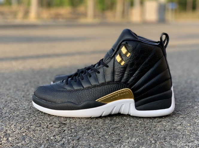 Gold-White AO6068-007 12 Air Jordan Metallic Retro 'Reptile' Black 0918